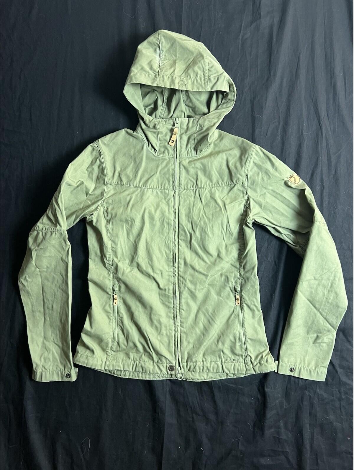 Fjallraven Jacket Womens Xs Stina Coat G-1000 Hiking Water Resistant Green Hood